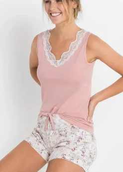 Pyjashort avec une jolie dentelle