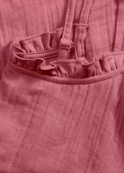 Pyjashort en gaze de coton douce avec top à fines bretelles