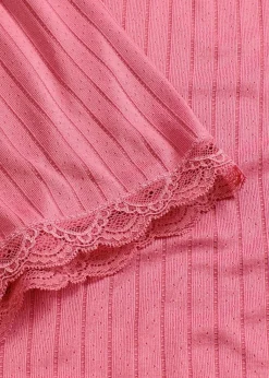 Pyjashort en jersey pointelle doux