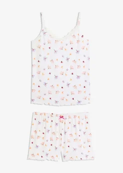 Pyjashort en matière côtelée