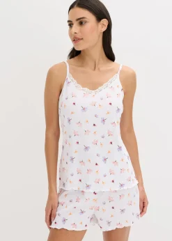 Pyjashort en matière côtelée