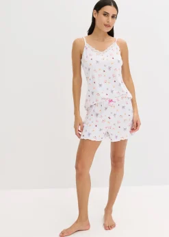 Pyjashort en matière côtelée