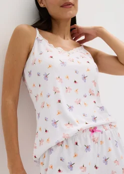 Pyjashort en matière côtelée