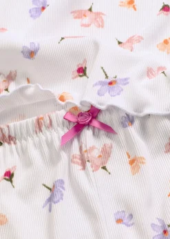 Pyjashort en matière côtelée