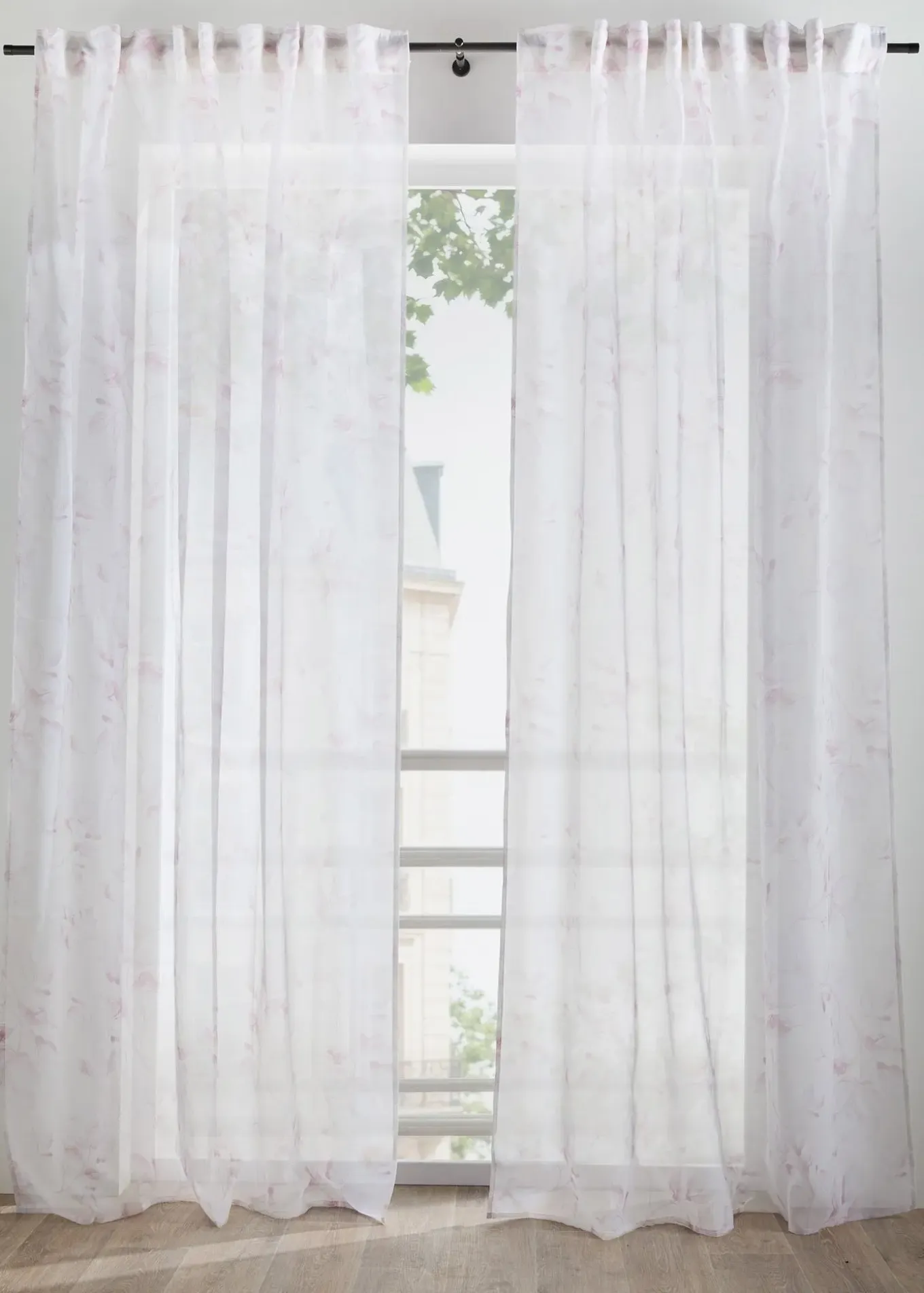 Rideau à imprimé floral (1 pce)