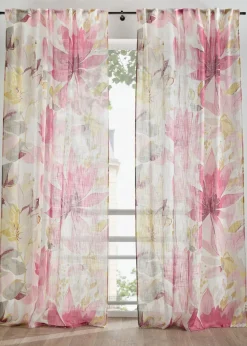 Rideau à imprimé floral (1 pce)