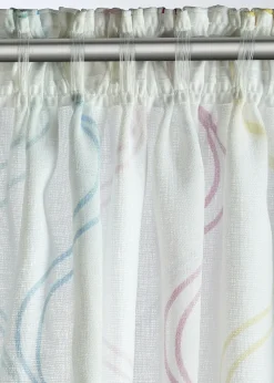 Rideau à imprimé ondulations (1 pce)