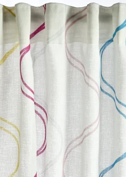 Rideau à imprimé ondulations (1 pce)