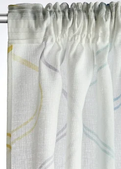 Rideau à imprimé ondulations (1 pce)