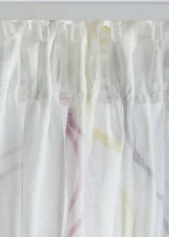 Rideau à imprimé ondulations (1 pce)