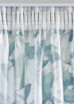 Rideau à imprimé végétal (1 pce.)