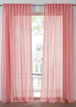 Rideau à rayures tissées (1 pce)