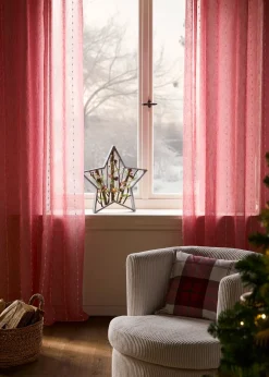 Rideau à rayures tissées (1 pce)