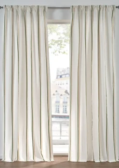 Rideau à rayures tissées (1 pce)