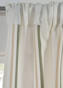 Rideau à rayures tissées (1 pce)