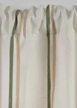 Rideau à rayures tissées (1 pce)