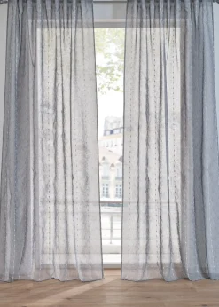 Rideau à rayures tissées (1 pce)