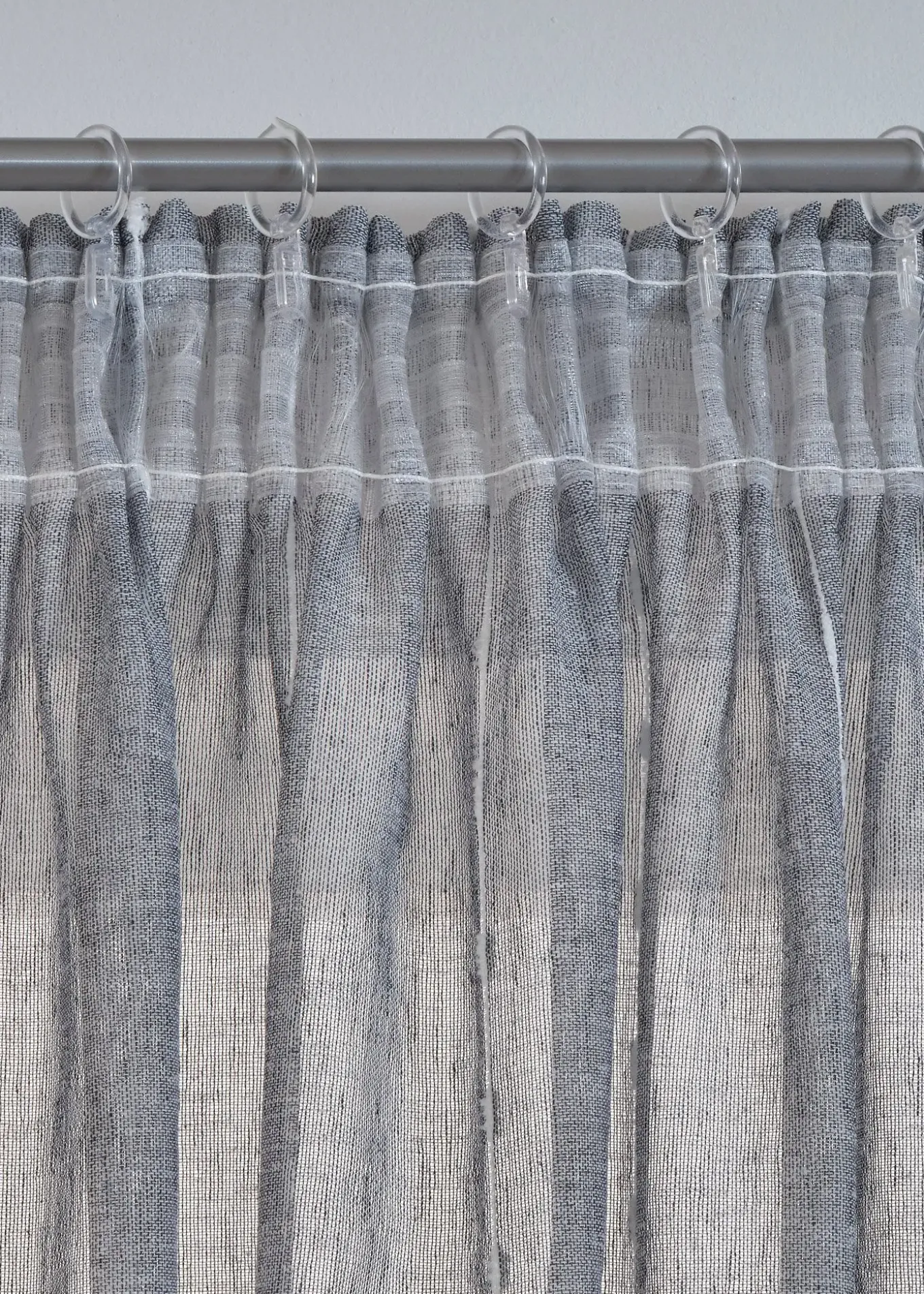 Rideau à rayures tissées (1 pce)