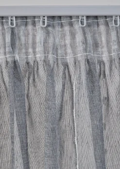 Rideau à rayures tissées (1 pce)