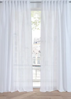 Rideau aspect lin normal et extra large (1 pce)