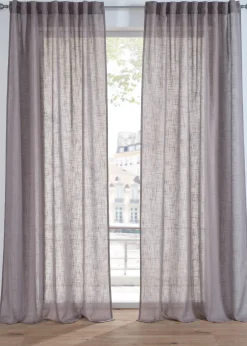 Rideau aspect lin normal et extra large (1 pce)