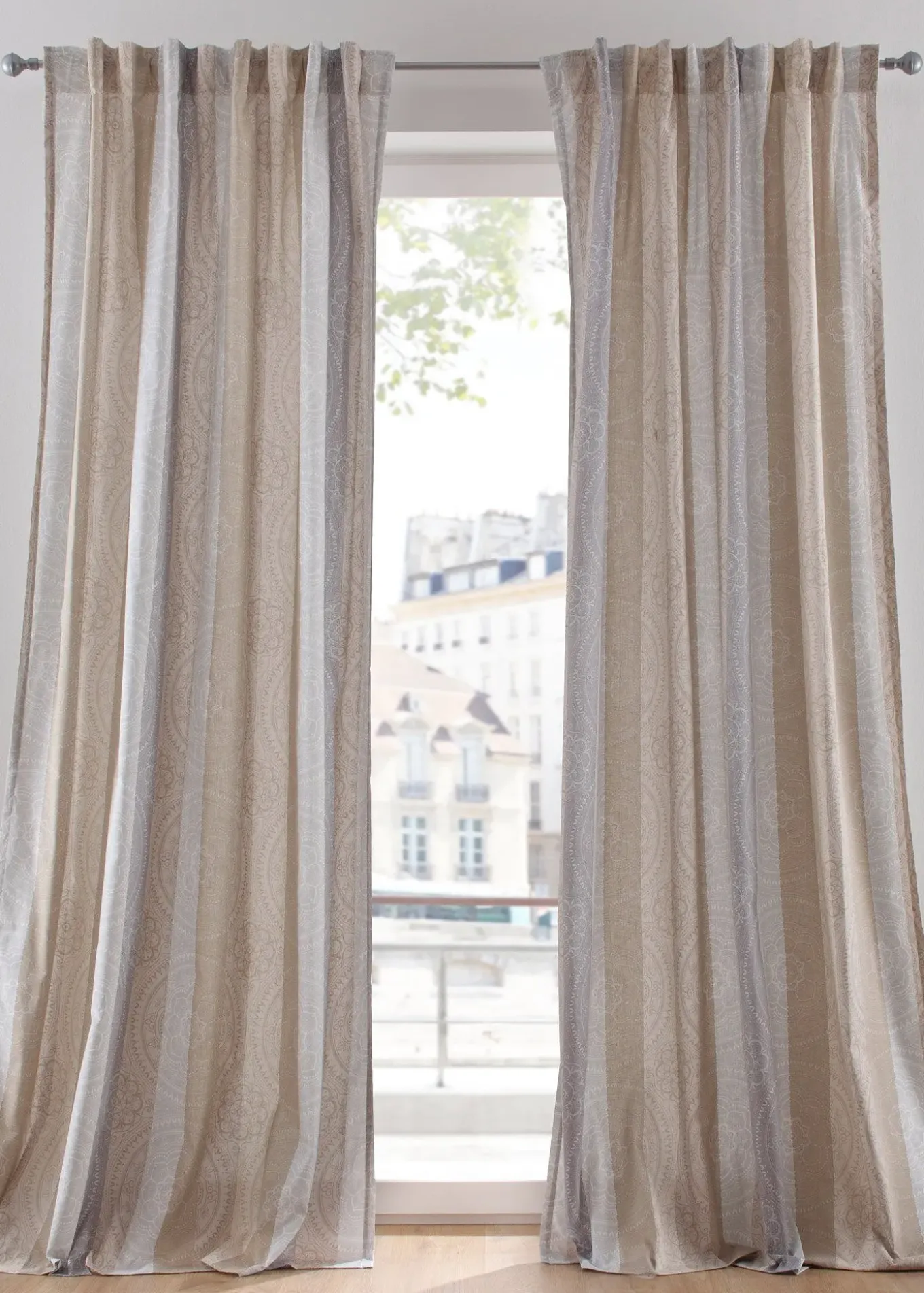 Rideau avec rayures (1 pce)