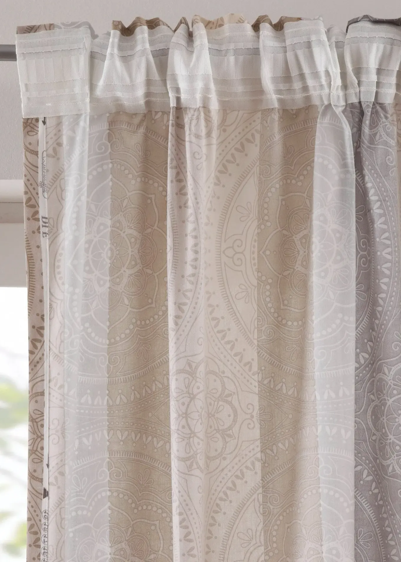 Rideau avec rayures (1 pce)