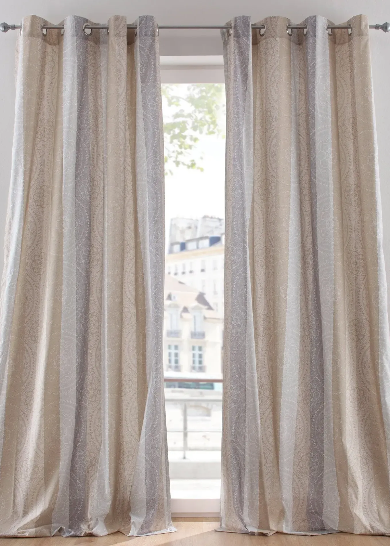 Rideau avec rayures (1 pce)