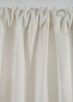 Rideau en coton à bordures brodées (1 pce)