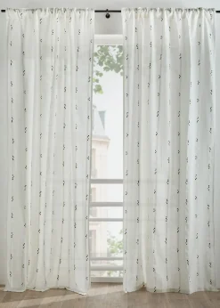 Rideau en coton à pois (1 pce)