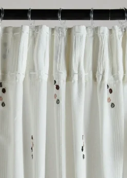 Rideau en coton à pois (1 pce)