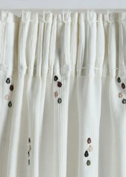 Rideau en coton à pois (1 pce)