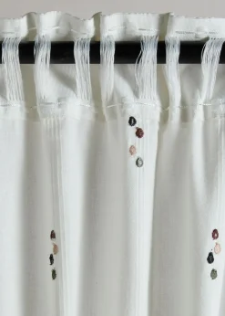 Rideau en coton à pois (1 pce)