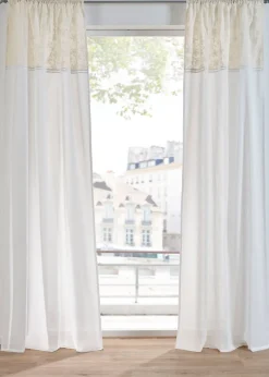 Rideau en coton avec broderie (1 pce)