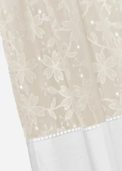Rideau en coton avec broderie (1 pce)