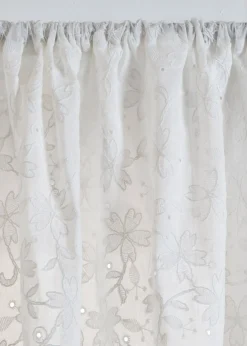 Rideau en coton avec broderie (1 pce)