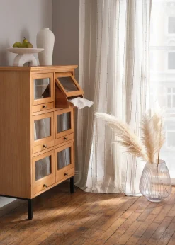 Rideau en coton rayé (1 pce)