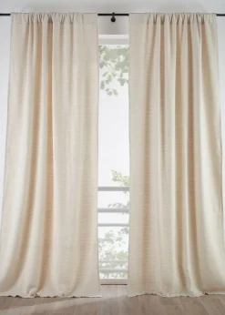 Rideau en coton texturé (1 pce)