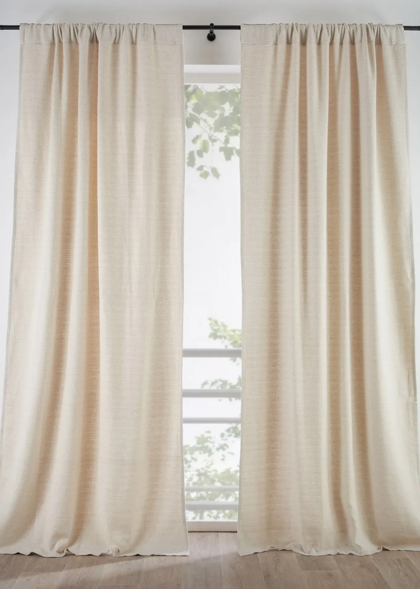 Rideau en coton texturé (1 pce)