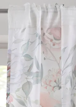 Rideau en microfibre à imprimé roses avec polyester recyclé (1 pce)