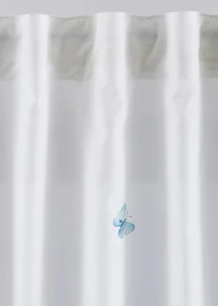 Rideau en microfibre à imprimé papillon (1 pce)