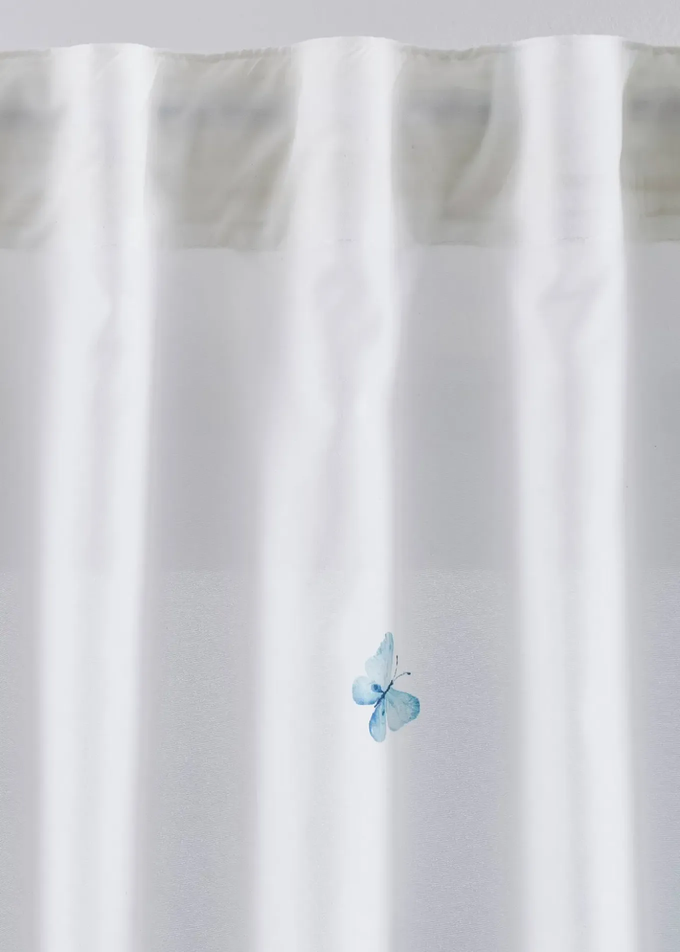 Rideau en microfibre à imprimé papillon (1 pce)