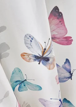 Rideau en microfibre à imprimé papillon (1 pce)