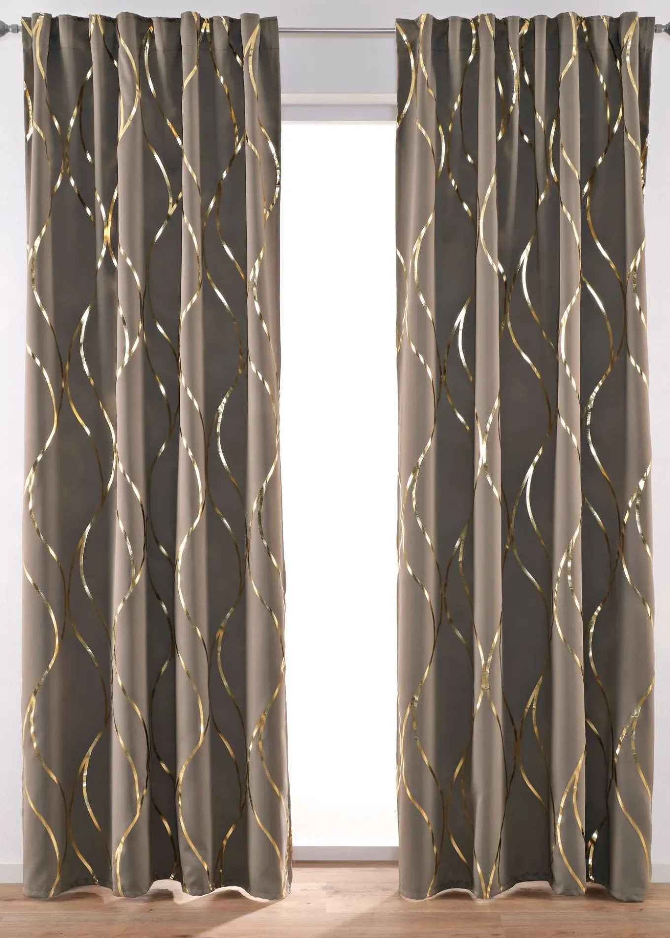 Rideau obscurcissant à imprimé brillant (1 pce)