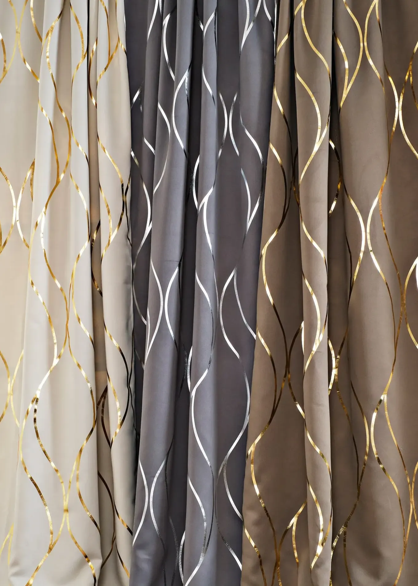 Rideau obscurcissant à imprimé brillant (1 pce)