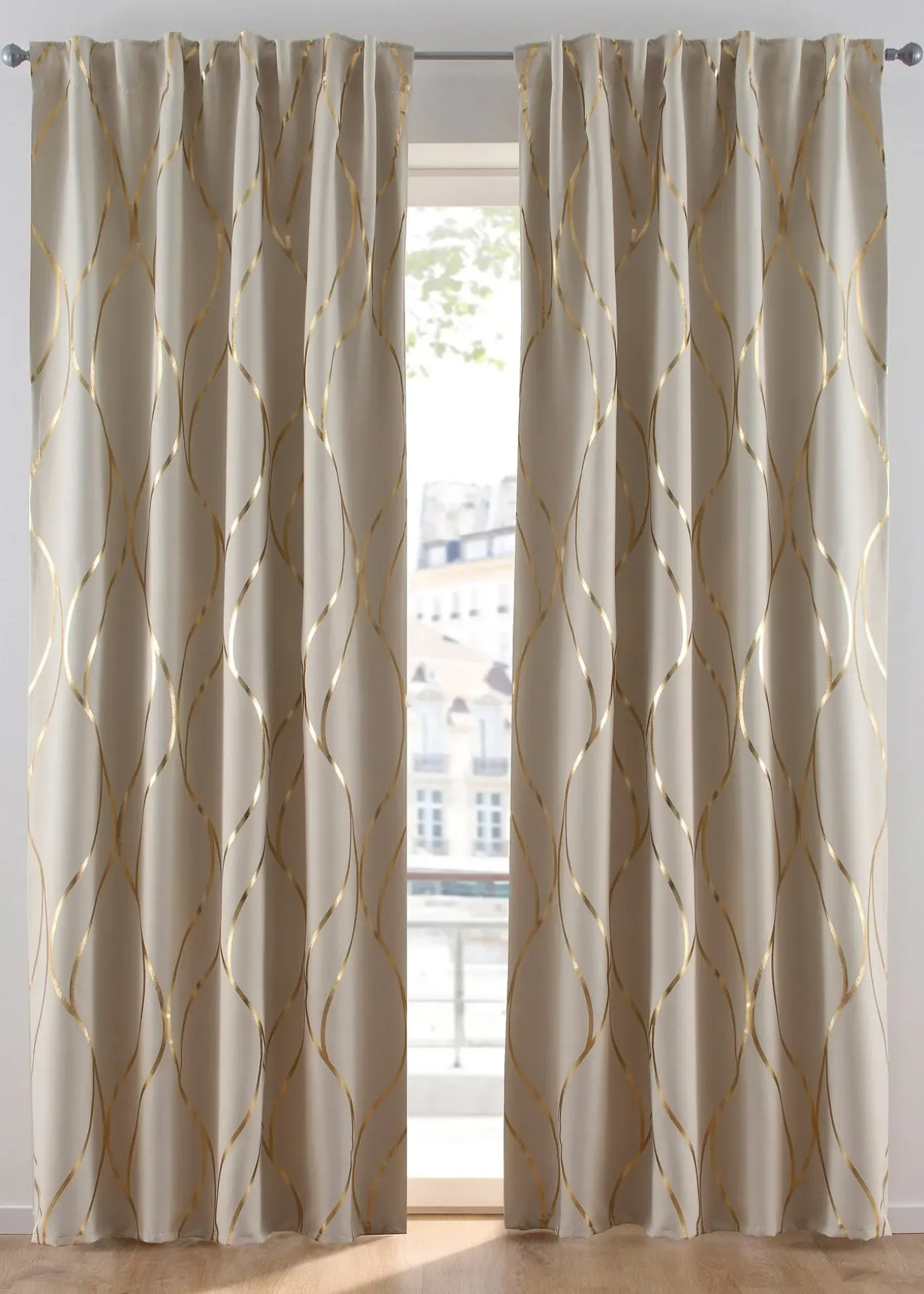 Rideau obscurcissant à imprimé brillant (1 pce)