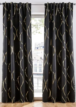 Rideau obscurcissant à imprimé brillant (1 pce)