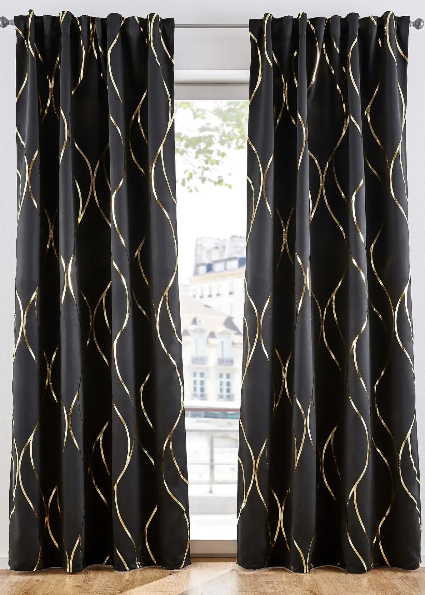 Rideau obscurcissant à imprimé brillant (1 pce)