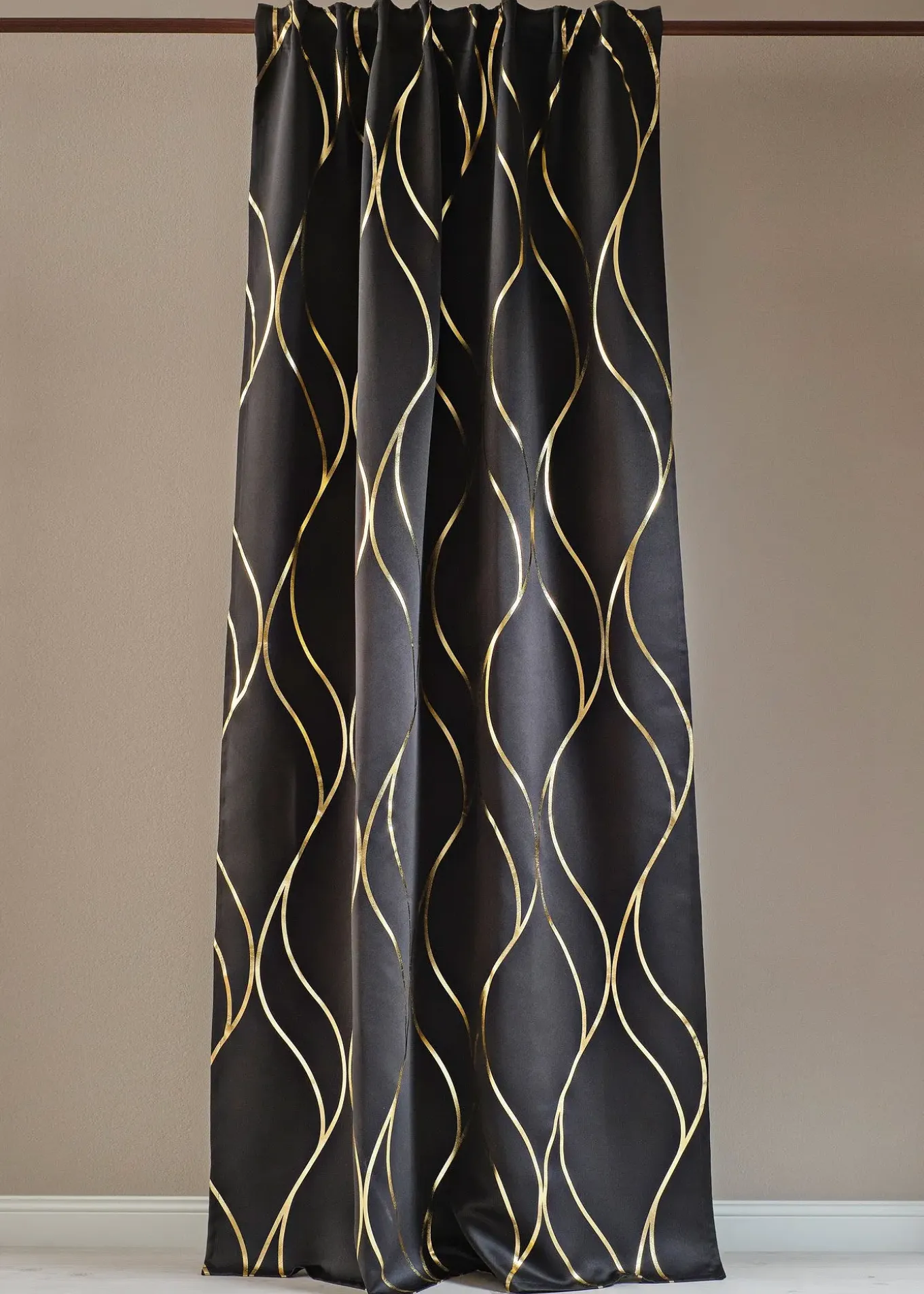 Rideau obscurcissant à imprimé brillant (1 pce)