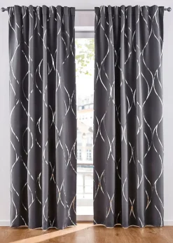 Rideau obscurcissant à imprimé brillant (1 pce)